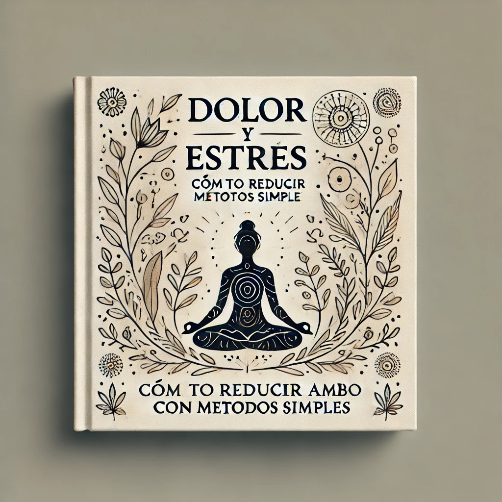 DALL·E 2024-11-01 15.40.15 - Create a square (Instagram-friendly) image for the book cover 'Dolor y Estrés_ Cómo Reducir Ambos con Métodos Simples'. The design should have no back