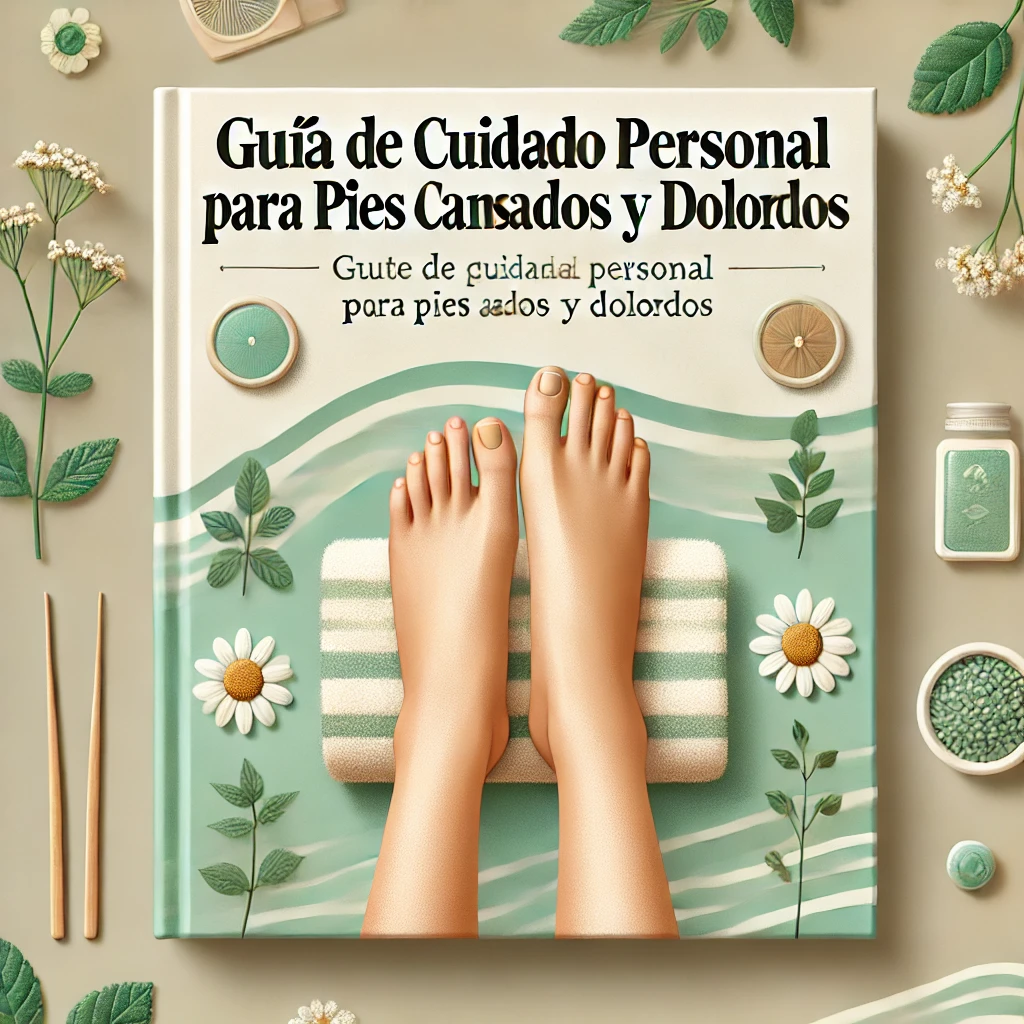 DALL·E 2024-11-01 17.04.52 - Create a second high-quality square (Instagram-friendly) book cover for 'Guía de Cuidado Personal para Pies Cansados y Doloridos'. Ensure the title is