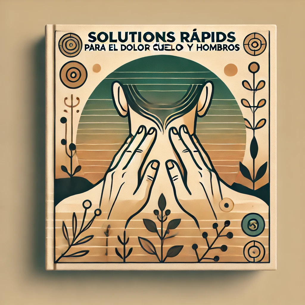 DALL·E 2024-11-01 17.26.30 - Create a second high-quality square (Instagram-friendly) book cover for 'Soluciones Rápidas para el Dolor de Cuello y Hombros'. Ensure the title is bo