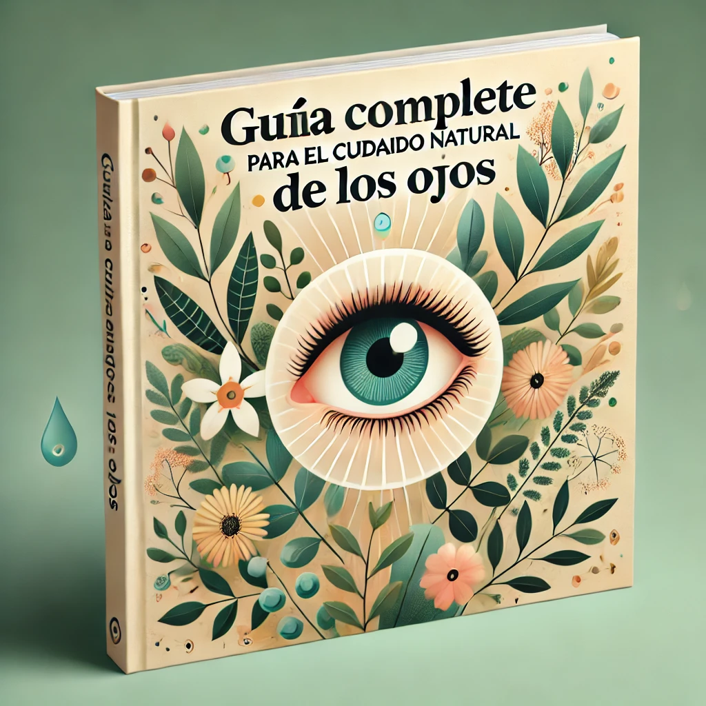 DALL·E 2024-11-01 17.43.22 - Create a high-quality square (Instagram-friendly) book cover for 'Guía Completa para el Cuidado Natural de los Ojos'. Ensure the title is clear and le