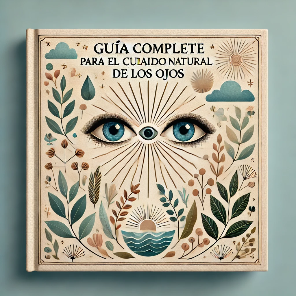 DALL·E 2024-11-01 17.45.48 - Create a third high-quality square (Instagram-friendly) book cover for 'Guía Completa para el Cuidado Natural de los Ojos'. Ensure the title is clear